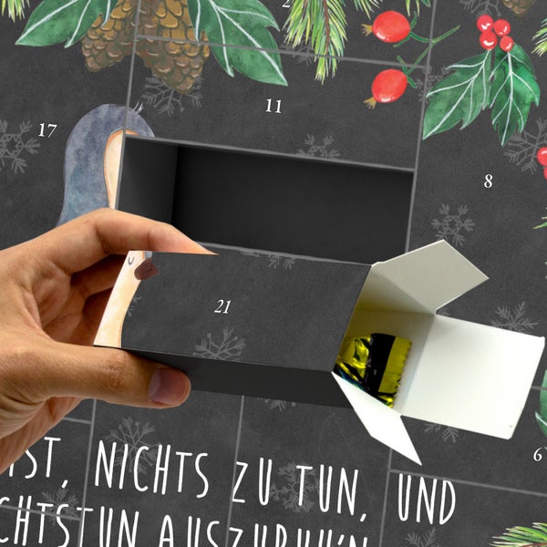 Mr. & Mrs. Panda Befüllbarer Adventskalender Pinguin Buch - Schwarz