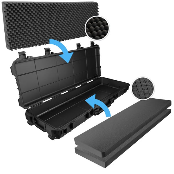 Gewehrkoffer tectake  aus robuster Hartschale 113,5 x 41 x 16 cm