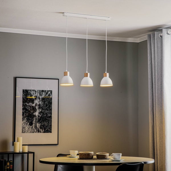 Envostar Pendelleuchte Tira (Skandinavisch) in Weiß aus Metall (3 flammig, E27) - Deckenlampe Esstischlampe Hängelampe Hängeleuchte Wohnzimmerleuchte