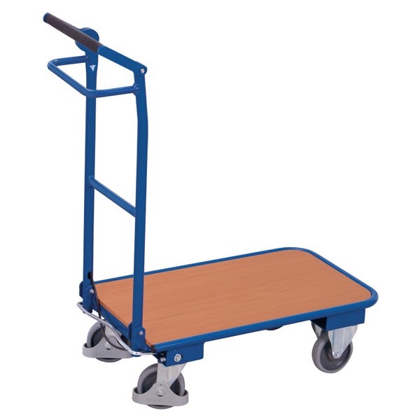 Transportwagen mit Holzplatte und Griff
