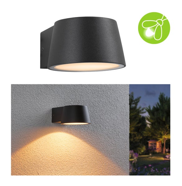 LED Außenwandleuchte Capea insektenfreundlich IP44 96x128mm 2200K 6W 550lm 230V 98° Anthrazit Aluminium