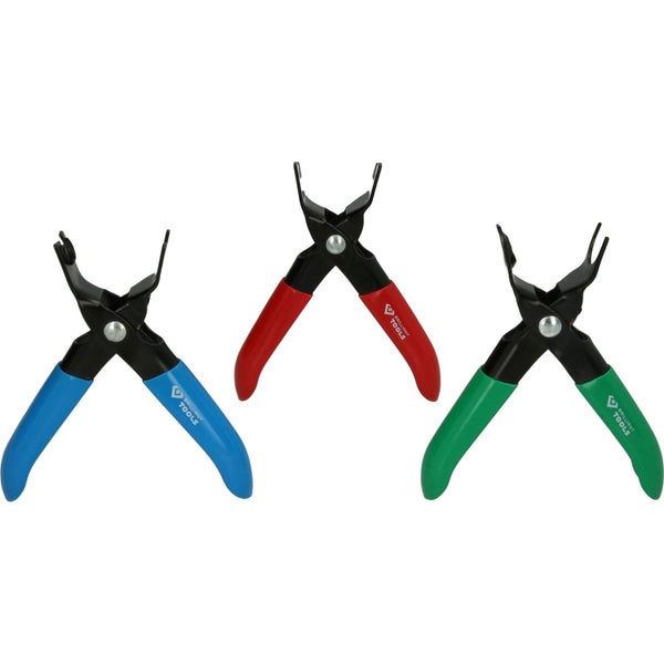 BRILLIANT TOOLS Kraftstoffleitung-Entriegelungszangen-Satz 3tlg. - BT531000