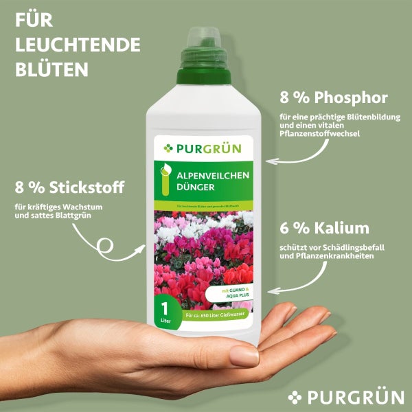 Purgrün Alpenveilchen-Dünger 1 Liter