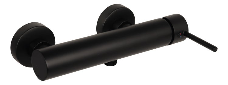 Calmwaters® Duscharmatur Honest 2, Brausearmatur in Schwarz, Wand-Armatur für Dusche mit Keramikkartusche, Einhebelmischer modern Brauseanschluss 1/2, Messing, 11PZ5621