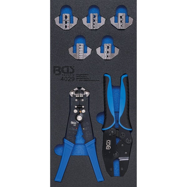 BGS Technic Kabelschuhzangen Set mit Kabelschneider und Crimpzange