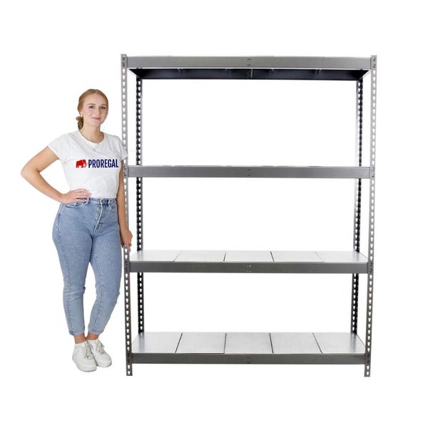 PROREGAL Schwerlastregal Big Metal Yeti Four HxBxT 200 x 180 x 45 cm Fachlast 400 kg Grau