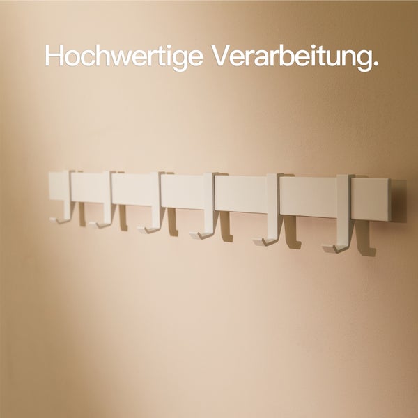 Designfabrik Hamburg Moderne Garderobenleiste  |  Wandgarderobe Weiß 58cm