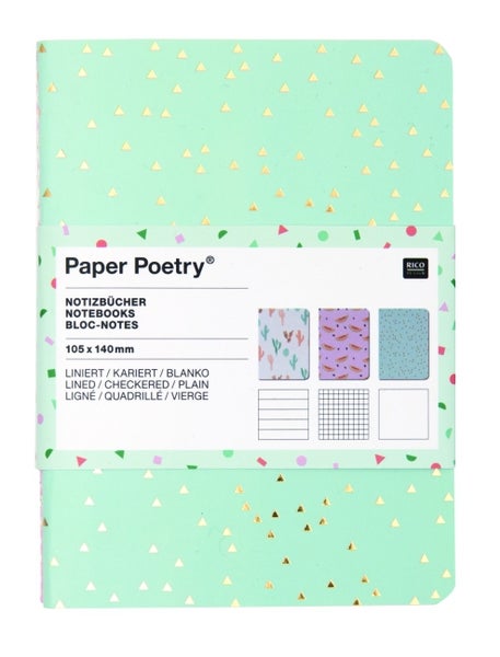 Notizbücherset A6 Tropical Spring, 3-teilig
