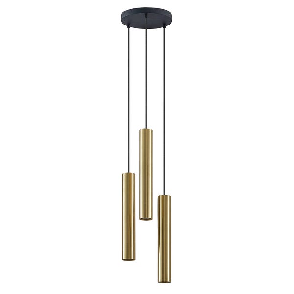 Lindby Pendelleuchte Joffrey (Modern) in Schwarz aus Metall (3 flammig, GU10) - Deckenlampe Esstischlampe Hängelampe Hängeleuchte Wohnzimmerleuchte