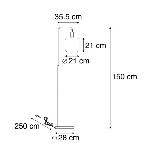 Abmessungen der Stehlampe