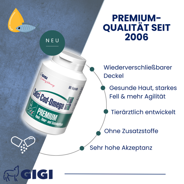 Gigi Calci-Cod-Omega Premium für Haut, Fell und Gelenkpflege