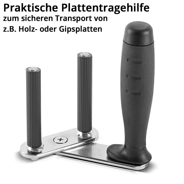 Plattentragehilfe 2er Set mit rutschfestem Tragegriff