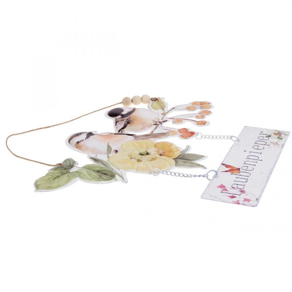 Dekoratives Mobile mit Vogel- und Blumenmotiven für den Innenbereich