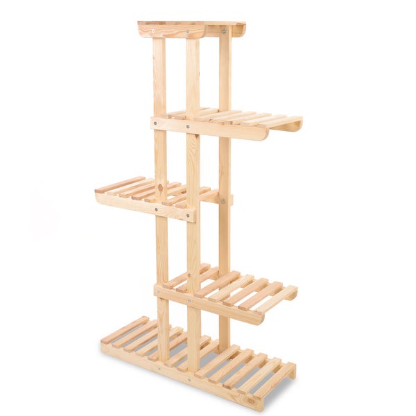Blumenständer FLORACK HxBxT 117x68x25cm 6 Ablagen Kieferholz Natur unbehandelt