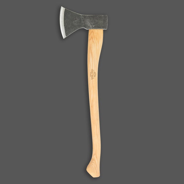 Forstbeil mit Stahlkopf und Holzstiel von Helko Werk