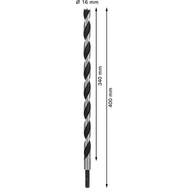 Holzbohrer mit 16 Millimeter Durchmesser und 400 Millimeter Länge