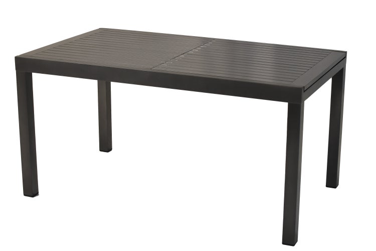 Gartentisch, ausziehbar, 150 (200) x 90 cm, Tischplatte aus Aluminium