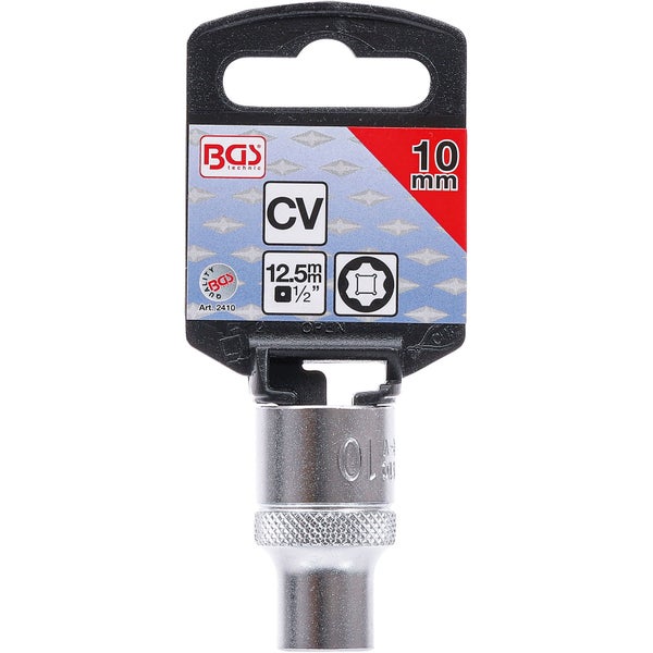 BGS Steckschlüssel-Einsatz Super Lock Antrieb Innenvierkant 12,5 mm (1/2) SW 10 mm - 2410
