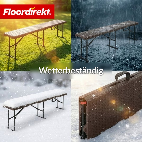 Floor direkt Gartenbank, wetterbeständig, für den Aussenbereich geeignet, zusammenklappbar
