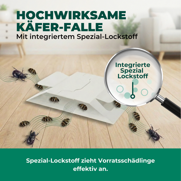 Käferfalle mit integriertem Spezial Lockstoff zur Schädlingsbekämpfung.