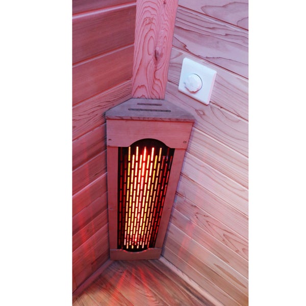Dewello® Infrarotkabine Infrarotsauna TORONTO 160cm x 110cm inkl. 5 Vollspektrumstrahler, 4 Karbonstrahler, 4 Personen