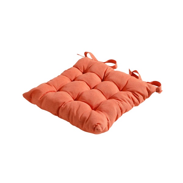 Sitzkissen Tuscany Panama Flame Orange - Ca. 46x46 cm - 4er-Set