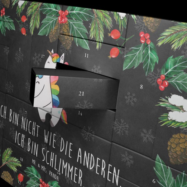 Mr. & Mrs. Panda Befüllbarer Adventskalender Einhorn Herz - Schwarz