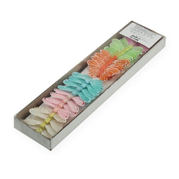 Dekorative Schmetterlinge im Karton