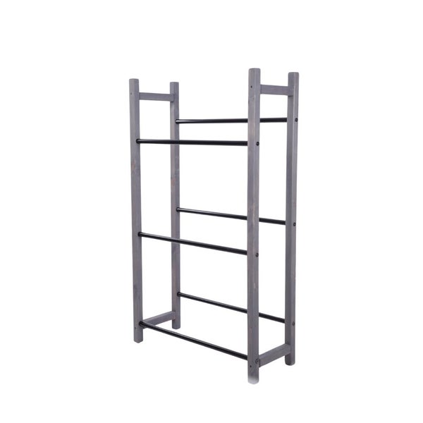 PROREGAL Getränkekistenregal EIFEL HxBxT 138x82x32cm 6 Kisten auf 3 Ebenen Massives Kiefernholz Grau geölt