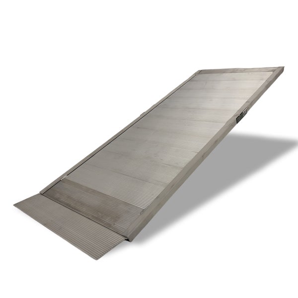 TRUTZHOLM 1 x Breitrampe 198 x 74 cm Traglast 600 kg Alu grau geriffelt Auffahrrampe Eventrampe Laderampe