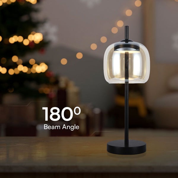V-TAC VT-7990 - Designer-Lampen - Tischlampe Bernsteinfarbener Schirm - IP20 - Bernsteinfarben -