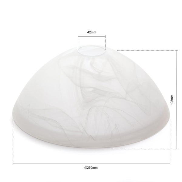 Ersatzglas Alabaster Ø 250mm für Fassung E27
