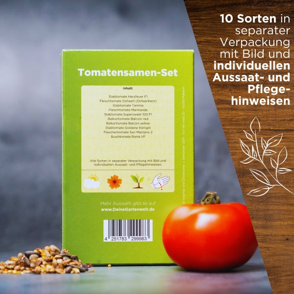 Tomatensamen-Set mit 10 Sorten Samen von Deine Gartenwelt