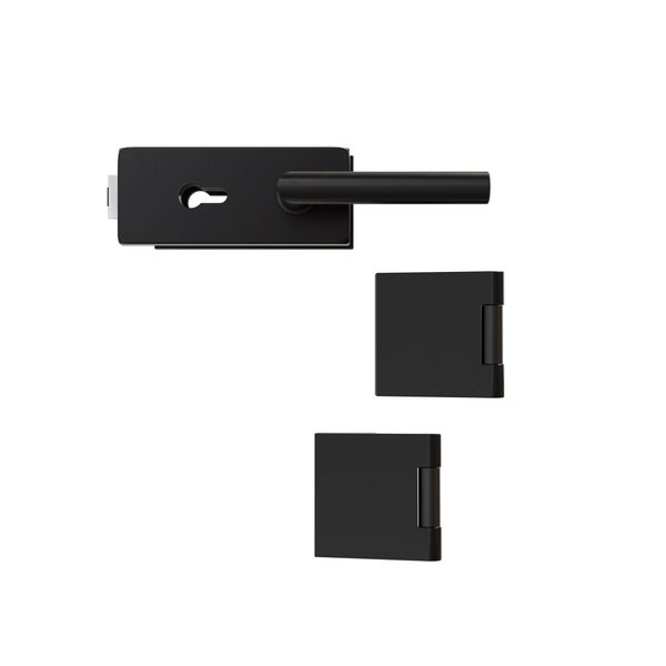 Türgriff und Türband in eckiger Ausführung