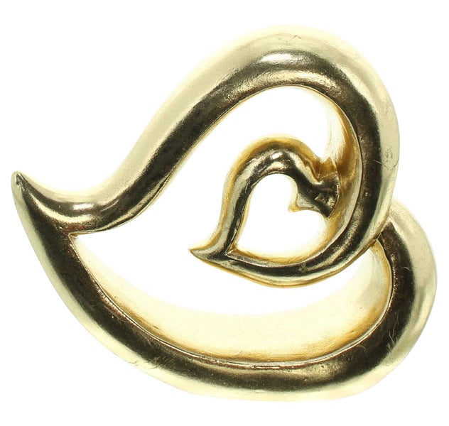 FRANK FLECHTWAREN | Herz Gold, POLYRESIN, 19,5 x 5,5 x 17,5 cm