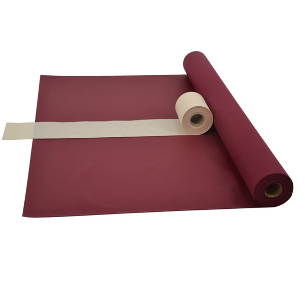 Sensalux Kombi-Set 1 Tischdeckenrolle 1m x 25m bordeaux + Tischläufer 15cm creme