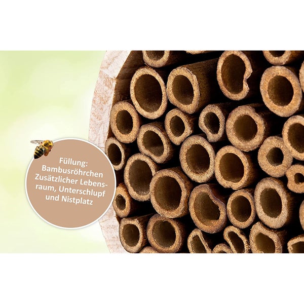 Insektenhotel CULT at home Bienenhotel Durchmesser 13cm braun zum Hängen