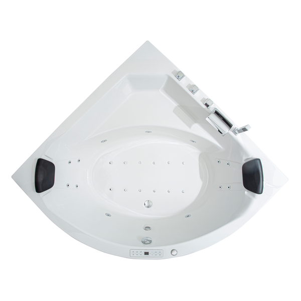 Eck-Whirlpool mit Armaturen und Bedienelementen