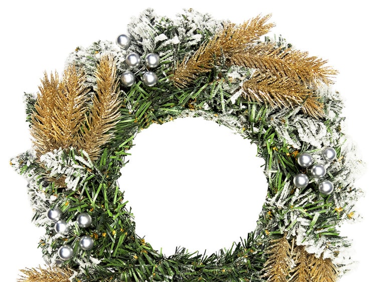 LAALU Weihnachtskranz künstlich dekoriert grün SAMETTE DELIGHT II 30 cm für Tisch und Aufhängung