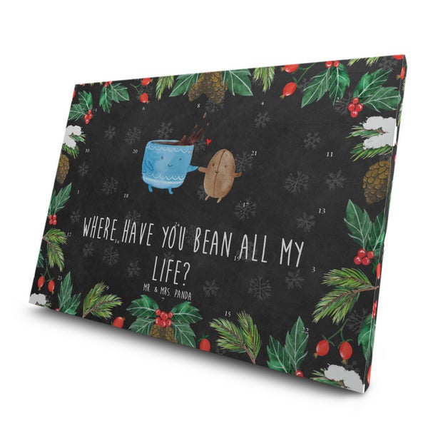 Mr. & Mrs. Panda Tee Adventskalender Kaffee Bohne - Schwarz