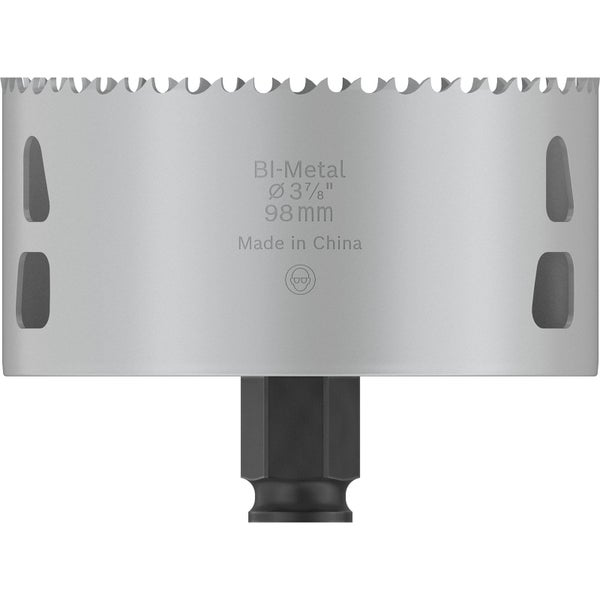 Bosch Verpackung mit Informationen zu Umdrehungen pro Minute und Sicherheitshinweisen