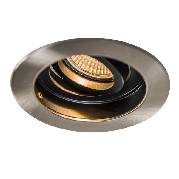 LED-Einbaustrahler, schwenkbar, Metall gebürstet, inklusive Leuchtmittel.