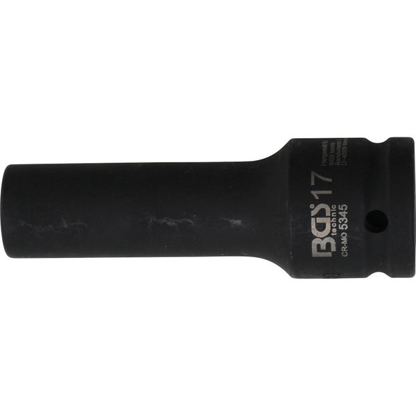 BGS Kraft-Steckschlüssel-Einsatz Zwölfkant tief Antrieb Innenvierkant 20 mm (3/4) SW 17 mm - 5345
