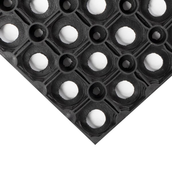 FLOORDIREKT Gummi-Wabenmatte - Octo Door - Antirutschmatte - Schwarz - Stärke 23 mm - 100 x 200 cm
