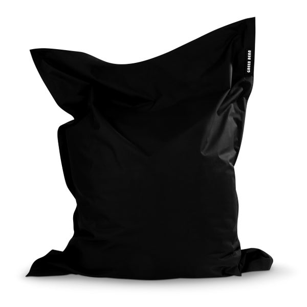 Green Bean Sitzsack XXL 140x180cm 380 Liter Kinder & Erwachsene Bean Bag EPS Perlen Füllung Riesensitzsack Groß Draußen Outdoor Liegekissen Waschbar Wetterfest Lounge Sitzkissen Bodenkissen Schwarz