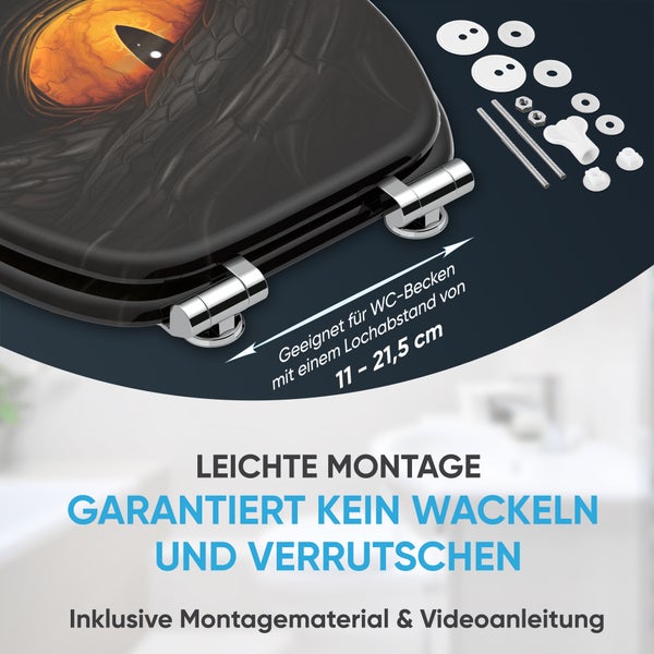 WC-Sitz mit Absenkautomatik Black Eye