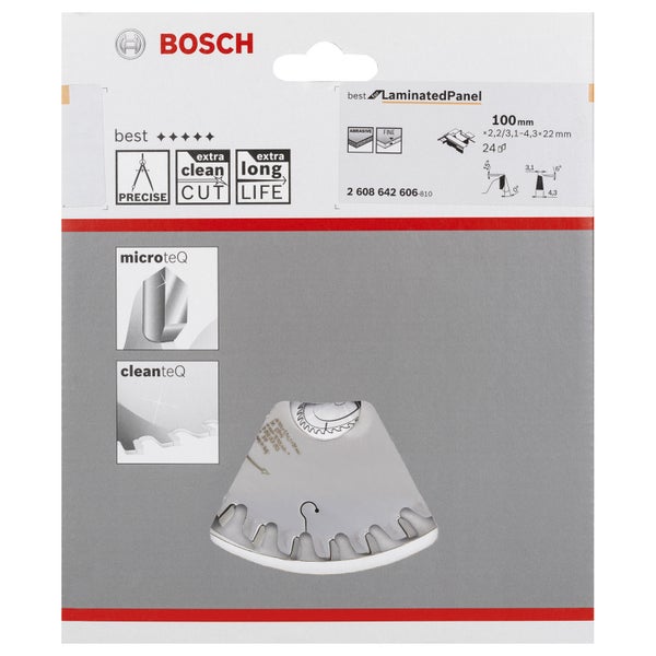 Bosch Vorritzblatt konisch Best for Laminated Panel 100 x 22 x 2,2 mm 24 - 2608642606
