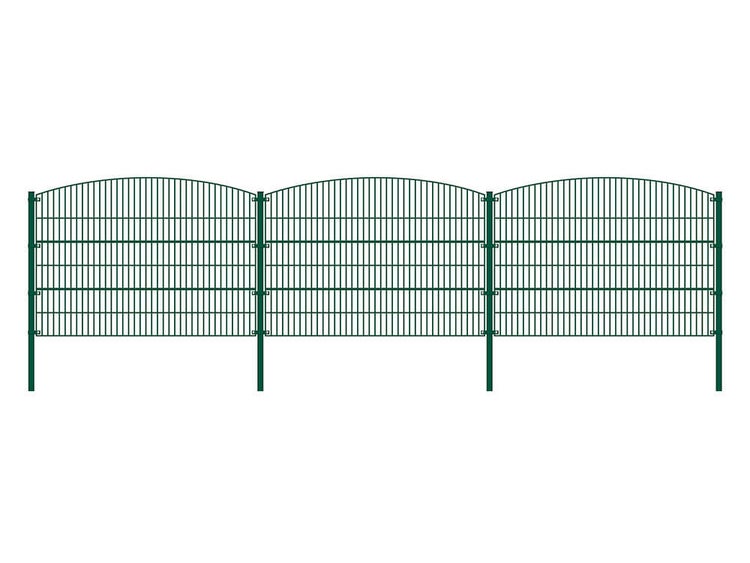 Home Deluxe Doppelstabmattenzaun MORATA BERG - Höhe: 200 cm / Länge: 40 m,  ohne Eckpfosten