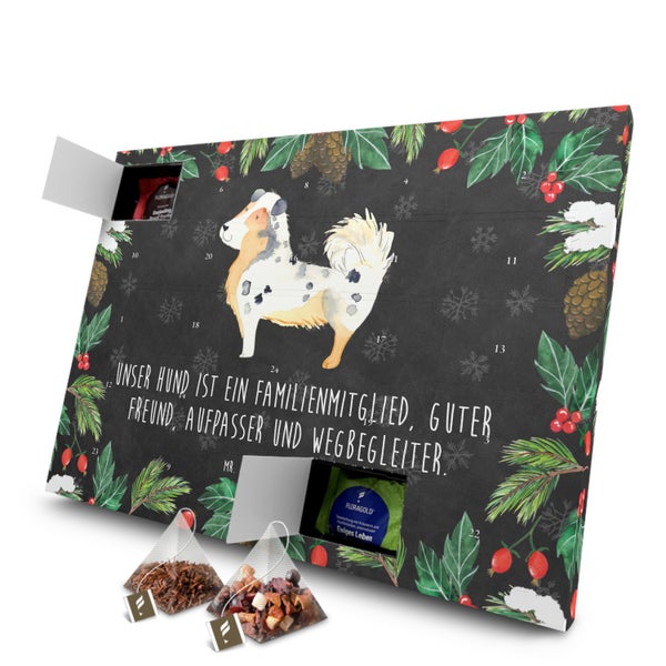 Mr. & Mrs. Panda Tee Adventskalender Hund Australien Shepherd - Schwarz