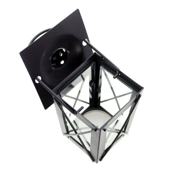 FRANK FLECHTWAREN | Mini-Laterne Metall, 2er Set, METALL, 7 x 7 x 12 cm, GH 17 cm, ohne Teelicht, Setpreis